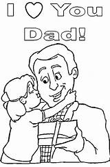 Coloring Dad Pages Daughter Father Fathers Happy Birthday Kids Printable Print Color Daddy Toddlers Colouring Drawing Cards Hubpages Gifts Papa sketch template