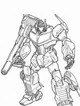 Optimus Pages Bumblebee Coloring4free Mycoloring Autobots sketch template
