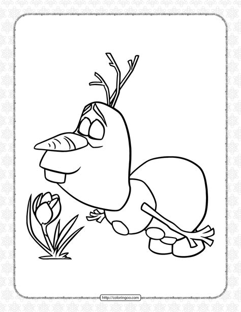 frozen olaf coloring page  kids