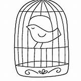 Coloring Cage Bird Pages Flying Kids Designlooter Choose Board sketch template