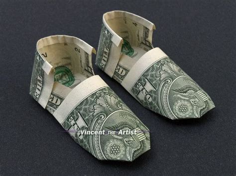 shoes money origami clothing shoe   real dollar bill