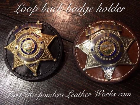 badge holder  responders leather works