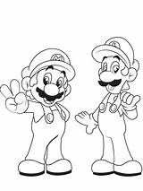 Luigi Brother sketch template