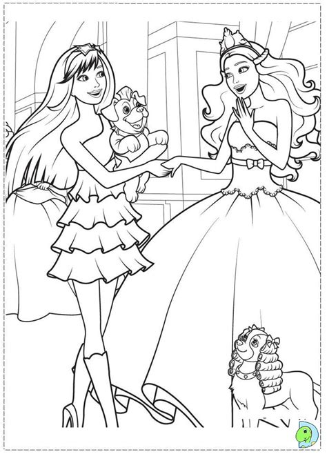 princess barbie coloring page az coloring pages