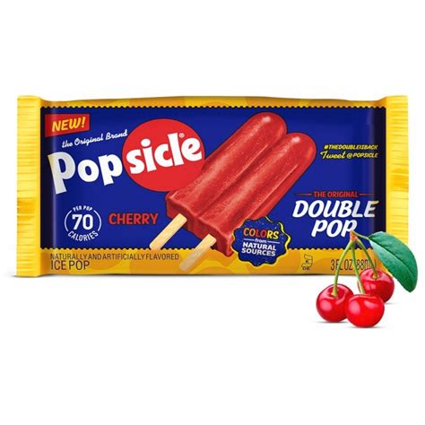 original cherry double pop popsicle