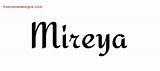 Mireya Name Designs Calligraphic Stylish Tattoo sketch template