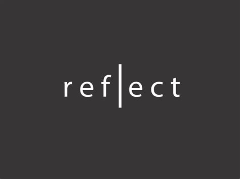 reflect reflection lettering monogram logo