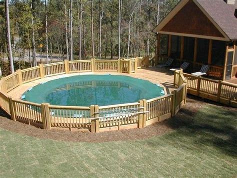 deck attached    ground pool  built