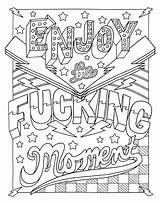 Coloring Pages Adult Adults Printable Swear Stupid Words Fix Only Word Midnight Alternative Edition Featured Version Background sketch template