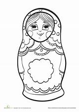 Doll Matryoshka Pages Coloring Dolls Russian Drawing Colouring Nesting Bear Dancing Education Celebrated Another Worksheet Getdrawings Fiar Choose Board Embroidery sketch template