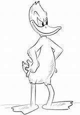 Duck Daffy Pato Colorare Disegni Looney Tunes Supercoloring Colorir Patolino Parachute Printmania Drawings sketch template