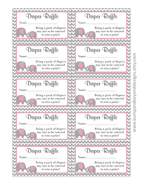 diaper raffle  baby shower gum pink grey chevron etsy