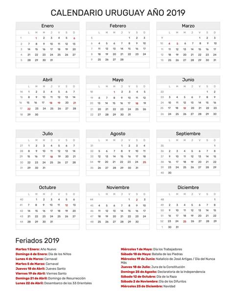 calendario escolar uruguay calendario gratis