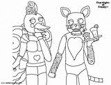 Fnaf Coloring Pages Animatronics Toy Printable Kids Adults sketch template
