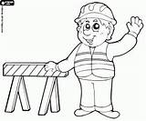 Worker Road Coloring Pages Work People sketch template