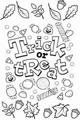 Halloween Coloring Pages Trick Treat Kids Print Printable Color Pdf Activities Spooky Printcolorcraft Cool sketch template
