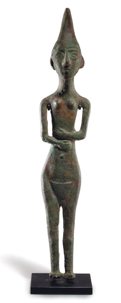 a canaanite bronze female deity circa first half of the 2nd
