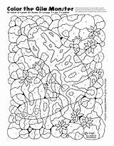 Gila Monster Coloring Color Getcolorings Print sketch template