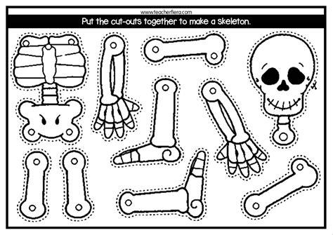 printable skeleton template cut