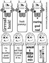 Bookmarks Printable Bookmark Kids Color Coloring Template Make Own Book Printables Pages Templates Boys Craft Crafts Animal Reading Monster Print sketch template
