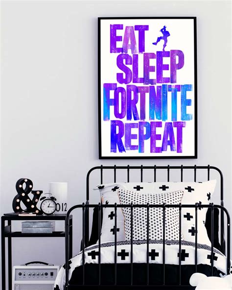 eat sleep fortnite repeat print  foolish art