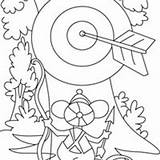 Alvo Tiro Arco Ratinho Acertando Flecha Tudodesenhos sketch template