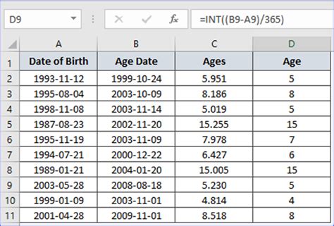 How To Calculate Age In Excel From Birthdate