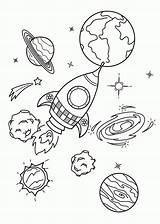 Galaxy Coloring Planets sketch template