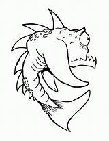 Coloring Monster Scary Pages Fish Cliparts Cat Scared Cartoon Library Clipart Line Popular sketch template