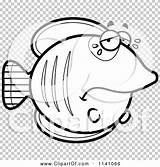 Butterflyfish Crying Sad Outlined Coloring Clipart Vector Cartoon Thoman Cory sketch template