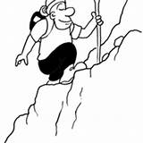 Alpinista Escalando Colorare Montagna Climbing Hombre Disegno Scalando Montanha Mountaineer Tudodesenhos Falta Perempatan Trepando sketch template