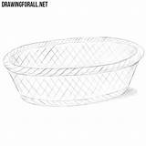 Basket Bread Draw sketch template