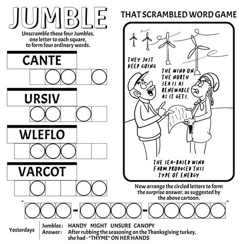 jumble puzzles  printable printable kids entertainment