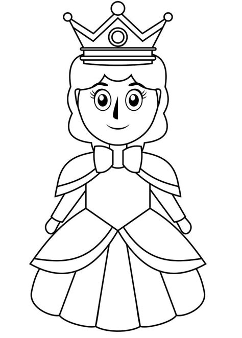 adorable queen coloring page  printable coloring pages  kids