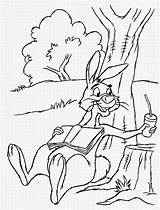 Winnie Pooh Rabbit Coloring Pages Kids Konijn Fun Template Popular sketch template