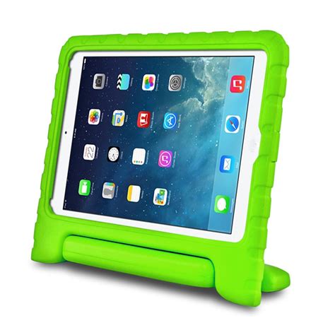 green kids safe thick protective handle stand case  ipad air mini