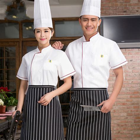 men chefs uniforms short sleeve restaurant chef clothing cake bakers hotel cook clothes food