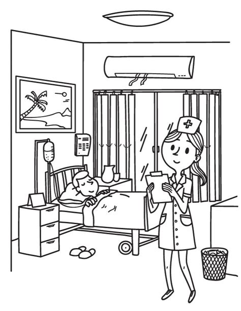 hospital coloring pages printables