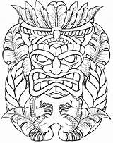 Tiki Tattoo Coloring Pages Man Printable Deviantart Metacharis Outline Tattoos Mask Hawaiian Designs Hut Flash Template Crucifixion Jesus Masks Head sketch template