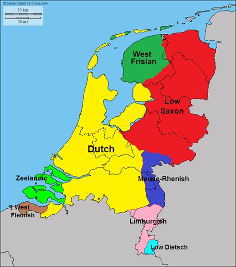 main languages and dialects of the netherlands netherlands map