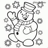 Snowman Coloring Pages Christmas Printable Snowflake Very Kids Color Snowflakes Sheet Joyful Print Colouring Snow Sheets Man Drawing Cute Winter sketch template