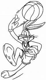 Bugs Looney Basketball Daffy Lola Kidsworksheetfun Bestcoloringpagesforkids sketch template