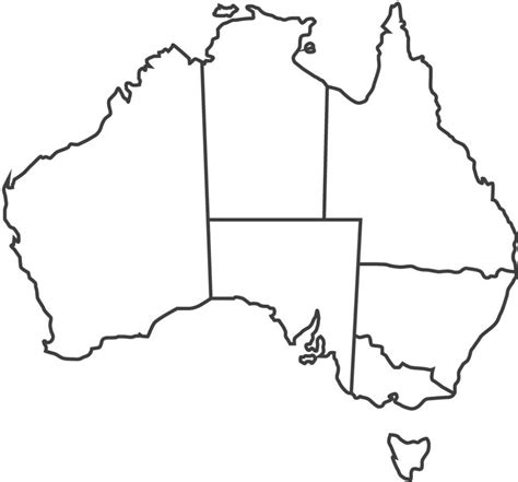 printable blank map  australia globalsupportinitiative  blank