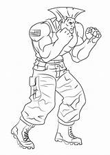 Ryu Guile sketch template