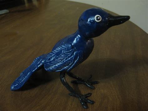 polymer clay bird polymer clay bird   beautiful blue  flickr