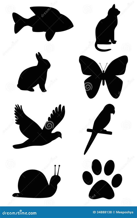 silhouette  animals stock illustration illustration  paste