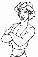 Disney Coloring Aladdin Prince Walt Characters Wecoloringpage sketch template
