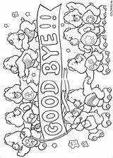 Coloring Pages Care Bears Goodbye Kids Bye Good Bear Coloriage Print Ursinhos Desenho Baby sketch template