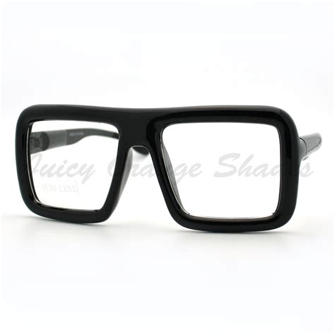 thick square glasses clear lens eyeglasses frame super oversized