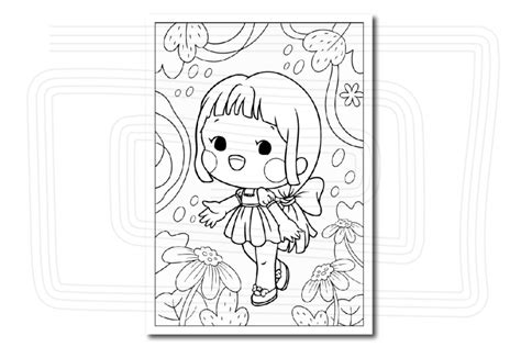 Cute Girls Vol 2 Coloring Pages Crella